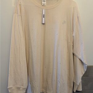 PINK Victoria's Secret Cream Embellished Top